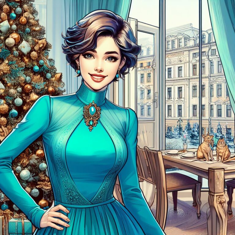 Бирюзовое платье