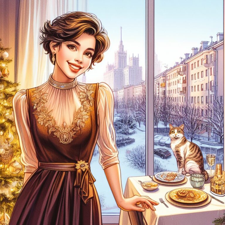 Коричневое платье