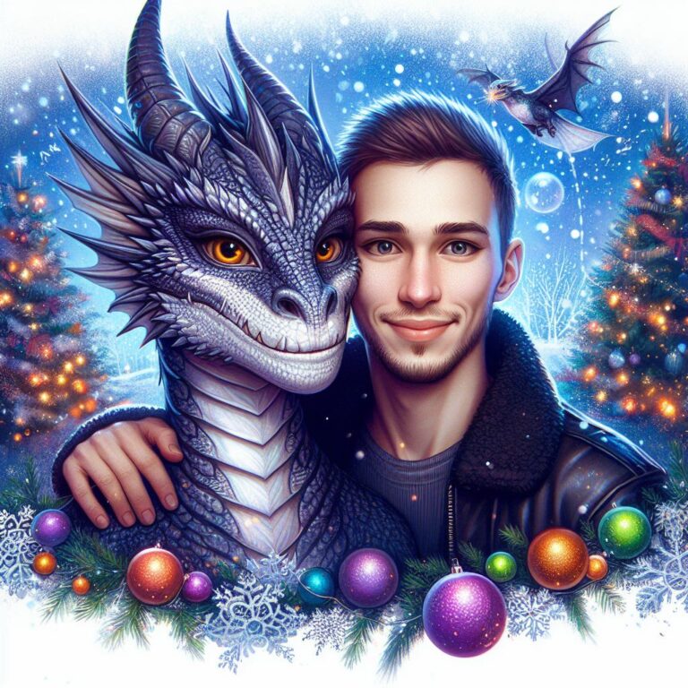 Поздравляю любимого с Новым годом 2024, годом Дракона!