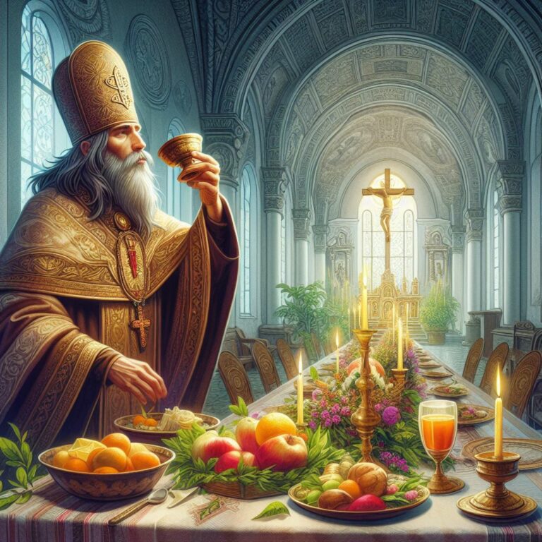 Молитва перед едой и после еды
