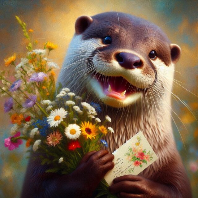 Выдра поздравляет с днем рождения картинки