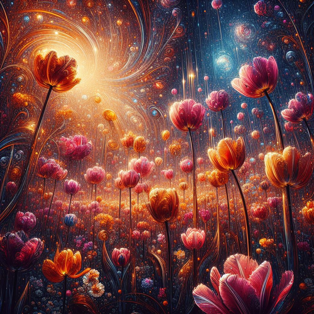 Картинки открытки тюльпаны фантазия